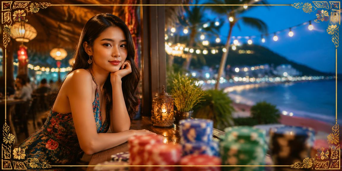 Người chơi thưởng thức cà phê tại Phú Quốc trong khi tham gia casino trực tuyến